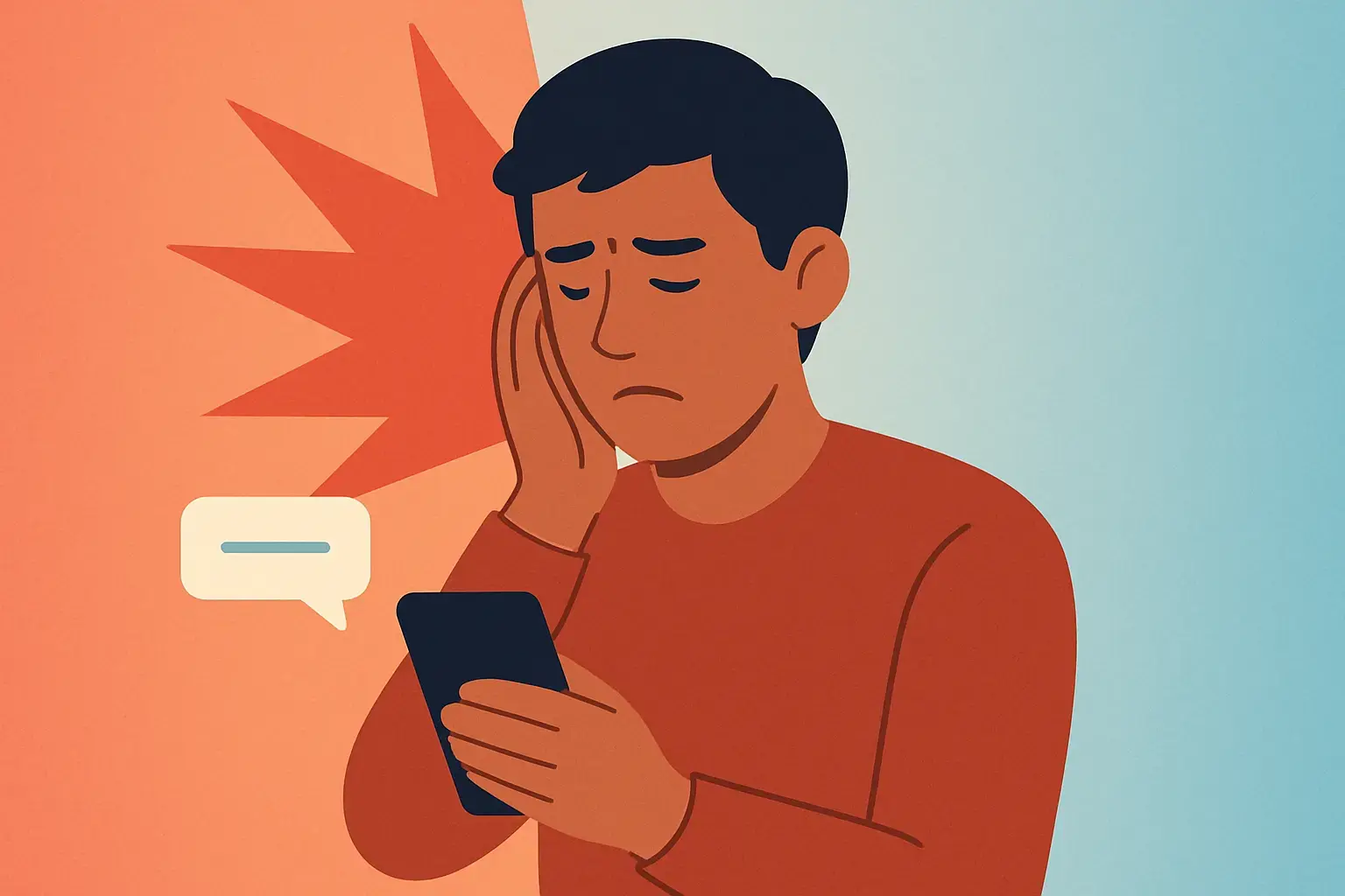 Person reacting intensely to perceived rejection, representing RSD symptoms in ADHD and autistic adults.